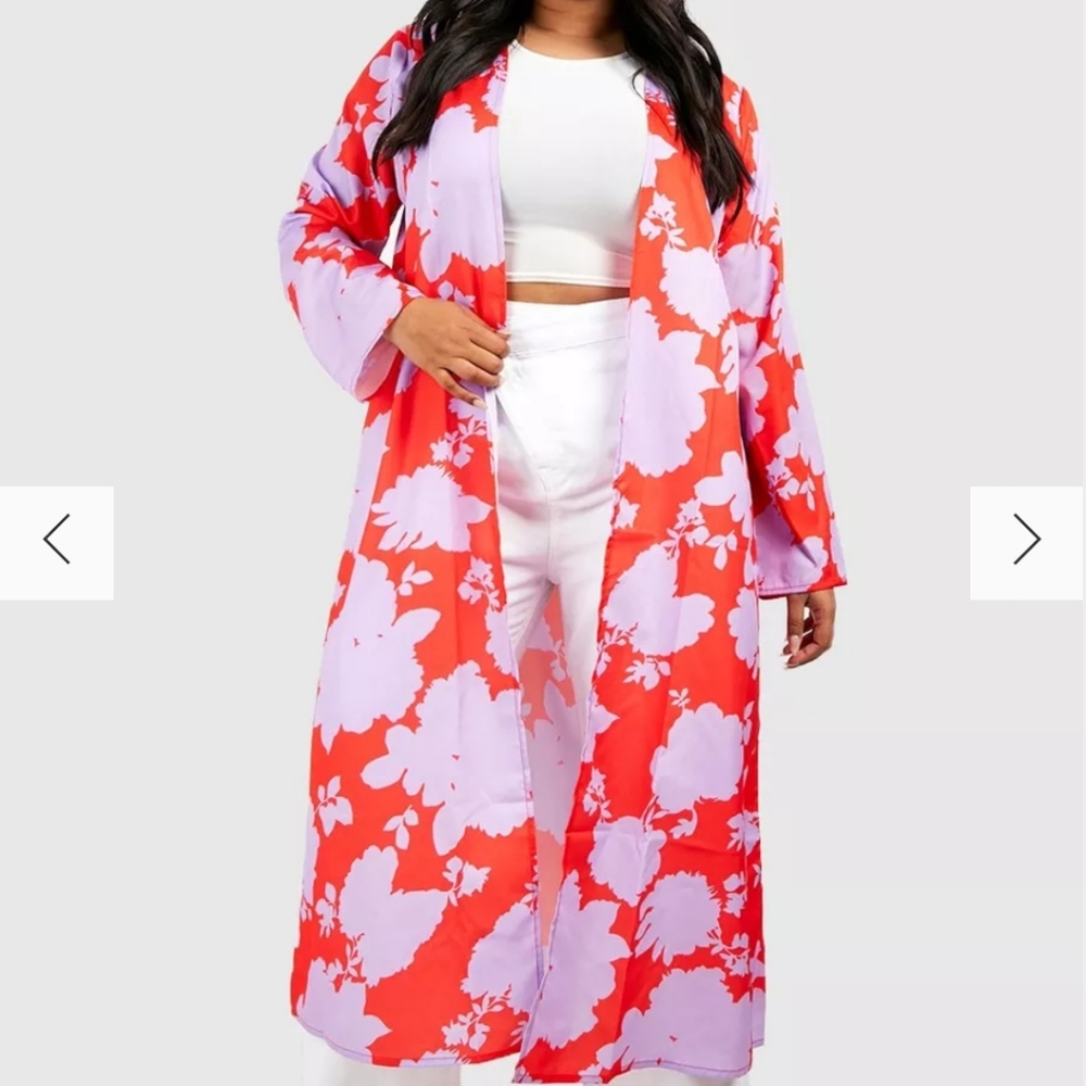 Style: KimonoDesign: FloralFabric: Woven100% Polyester. Machine wash. Mode - Picture 4 of 4